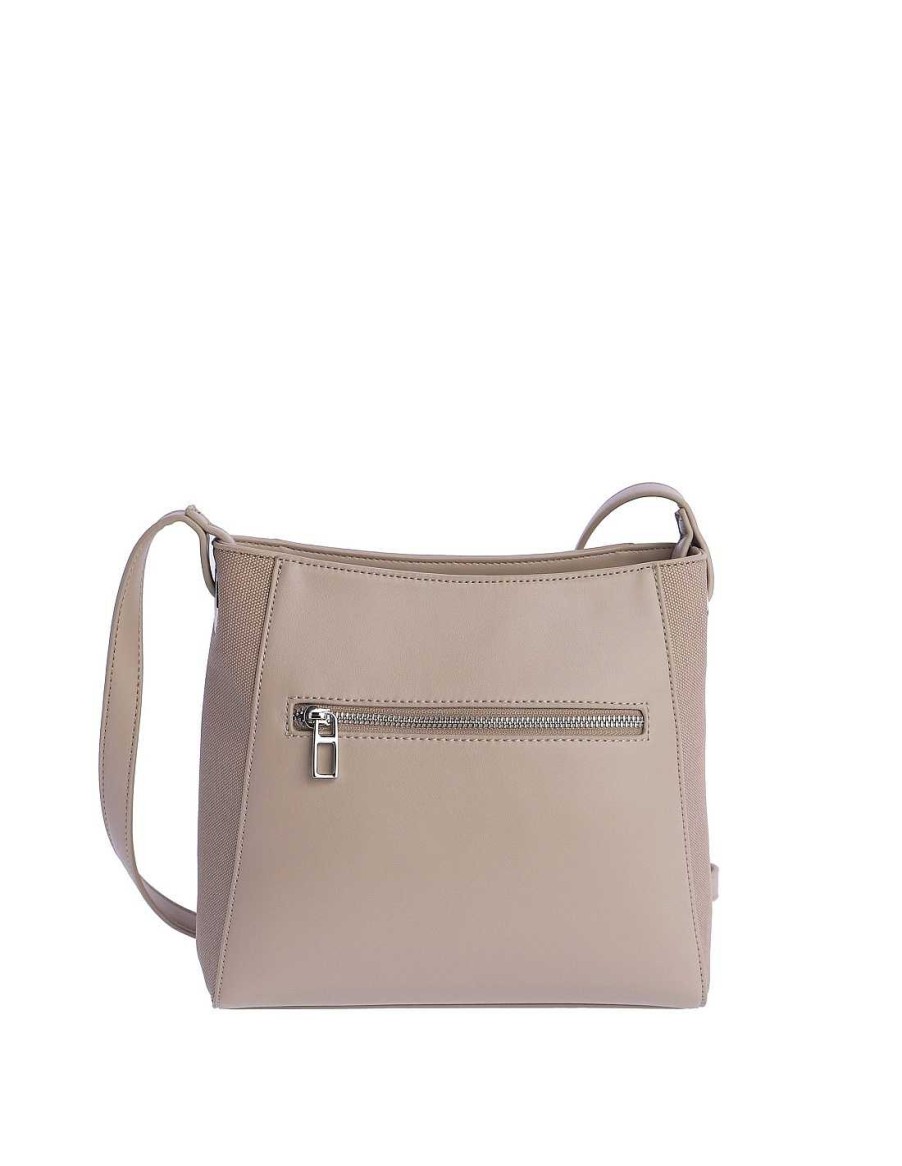 Bolsos DON ALGODON | Bolso Bandolera Para Mujer Don Algodon Mesalina De Piel Sintetica Con Cremallera Beige